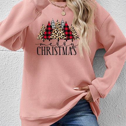 MERRY CHRISTMAS Round Neck Long Sleeve Sweatshirt - MimiStylez