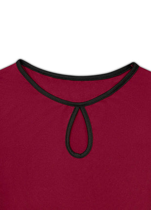 Tied Round Neck Long Sleeve T-Shirt - MimiStylez