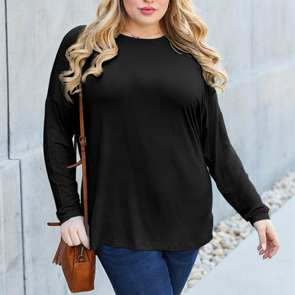 Basic Bae Full Size Round Neck Dropped Shoulder T-Shirt - MimiStylez