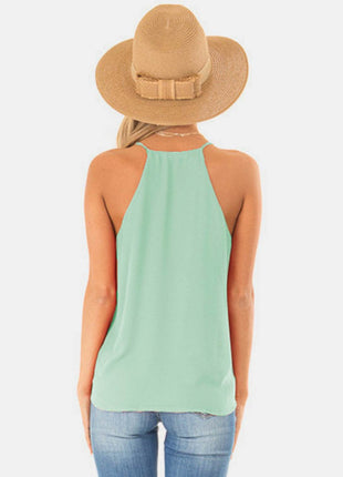 Full Size Surplice Spaghetti Strap Top - MimiStylez