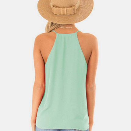 Full Size Surplice Spaghetti Strap Top - MimiStylez