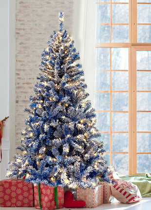 6FT Hinged Pre Lit Fir Christmas Tree