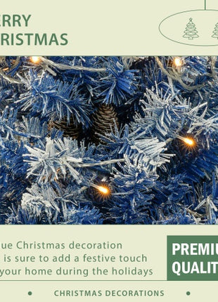 Pre-lit Christmas Tree Artificial Christmas 4-piece Set - 4FT Trees, 9FT Garland, 50" Wreath With Pine Cones