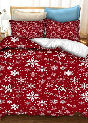 Christmas Printed Polyester Duvet Set