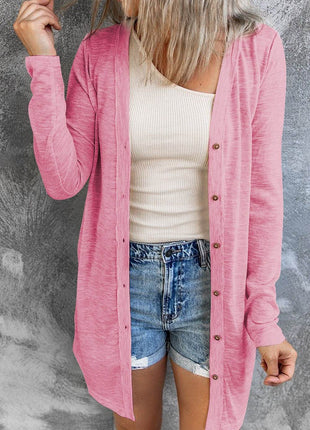 Button Up Long Sleeve Cover Up - MimiStylez