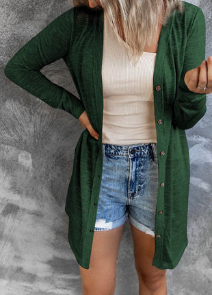 Button Up Long Sleeve Cover Up - MimiStylez