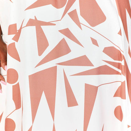 Printed Surplice Balloon Sleeve Dress - MimiStylez