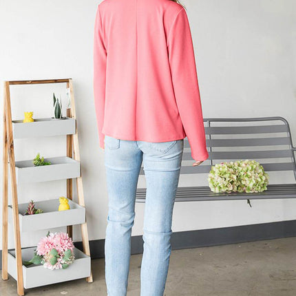 Heimish Open Front Long Sleeve Blazer - MimiStylez