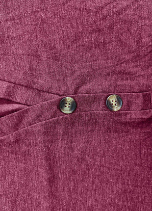 Full Size Notched Long Sleeve T-Shirt - MimiStylez