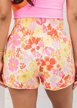 Printed High Waist Shorts - MimiStylez