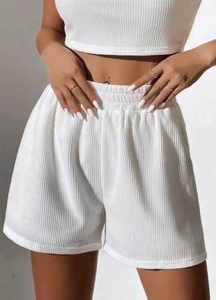 Full Size Wide Strap Tank and Shorts Set Plus Size - MimiStylez