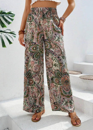 Printed Wide Leg Pants - MimiStylez