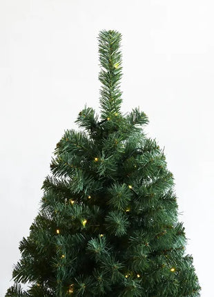 Pre-lit Christmas Tree 6ft Artificial Hinged Xmas Tree With Foldable Stand