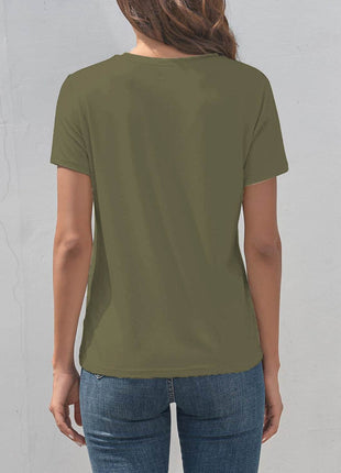 Dragonfly Graphic Round Neck Short Sleeve T-Shirt - MimiStylez