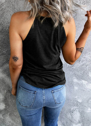 Curved Hem Grecian Tank Top - MimiStylez