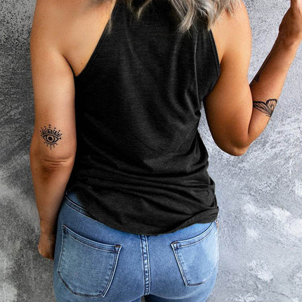 Curved Hem Grecian Tank Top - MimiStylez