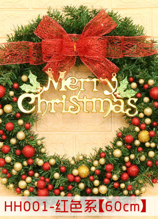 40 50 60CM Christmas Wreath Mince Rattan Ring Door Hanging Christmas Decorations, Christmas Wreath Window