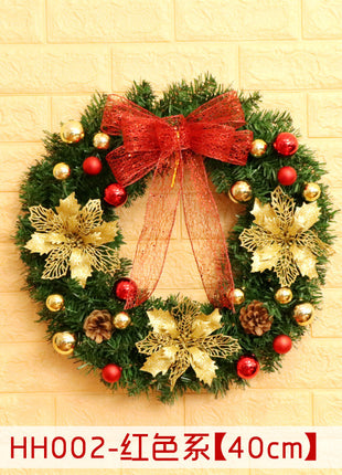 40 50 60CM Christmas Wreath Mince Rattan Ring Door Hanging Christmas Decorations, Christmas Wreath Window