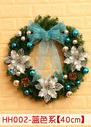 40 50 60CM Christmas Wreath Mince Rattan Ring Door Hanging Christmas Decorations, Christmas Wreath Window