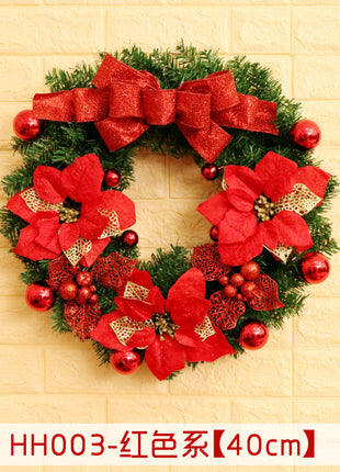 40 50 60CM Christmas Wreath Mince Rattan Ring Door Hanging Christmas Decorations, Christmas Wreath Window