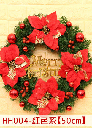 40 50 60CM Christmas Wreath Mince Rattan Ring Door Hanging Christmas Decorations, Christmas Wreath Window