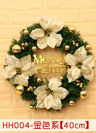 40 50 60CM Christmas Wreath Mince Rattan Ring Door Hanging Christmas Decorations, Christmas Wreath Window