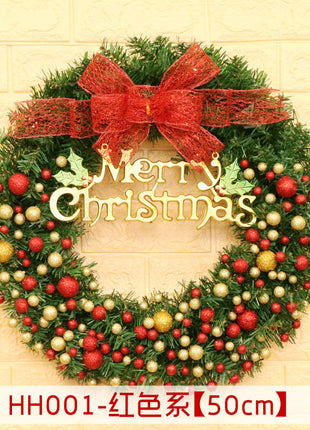 40 50 60CM Christmas Wreath Mince Rattan Ring Door Hanging Christmas Decorations, Christmas Wreath Window