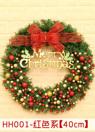 40 50 60CM Christmas Wreath Mince Rattan Ring Door Hanging Christmas Decorations, Christmas Wreath Window