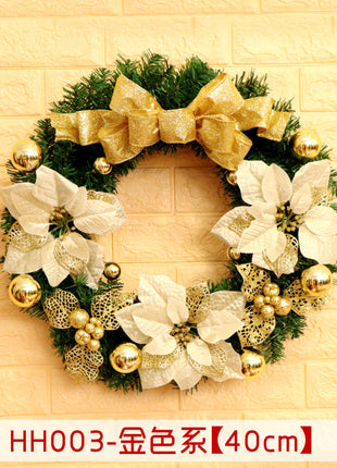40 50 60CM Christmas Wreath Mince Rattan Ring Door Hanging Christmas Decorations, Christmas Wreath Window