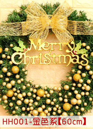 40 50 60CM Christmas Wreath Mince Rattan Ring Door Hanging Christmas Decorations, Christmas Wreath Window