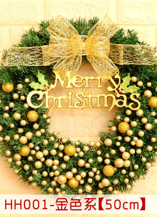40 50 60CM Christmas Wreath Mince Rattan Ring Door Hanging Christmas Decorations, Christmas Wreath Window