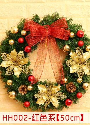 40 50 60CM Christmas Wreath Mince Rattan Ring Door Hanging Christmas Decorations, Christmas Wreath Window