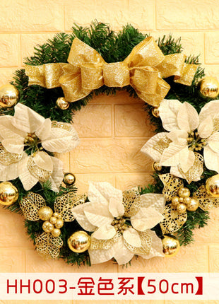 40 50 60CM Christmas Wreath Mince Rattan Ring Door Hanging Christmas Decorations, Christmas Wreath Window