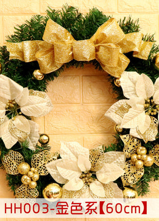 40 50 60CM Christmas Wreath Mince Rattan Ring Door Hanging Christmas Decorations, Christmas Wreath Window