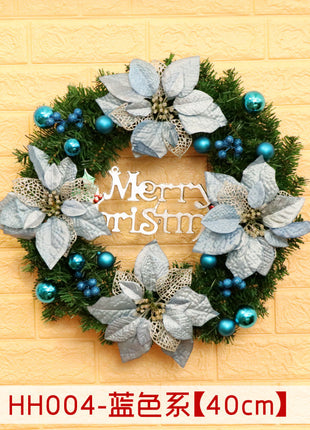 40 50 60CM Christmas Wreath Mince Rattan Ring Door Hanging Christmas Decorations, Christmas Wreath Window