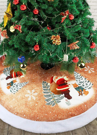 Christmas Tree Bottom Decoration Tree Skirt 98cm Flannel Old Man Tree