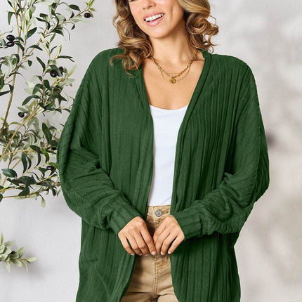 Basic Bae Full Size Ribbed Cocoon Cardigan - MimiStylez