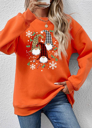 Faceless Gnomes Graphic Drop Shoulder Sweatshirt - MimiStylez
