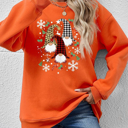 Faceless Gnomes Graphic Drop Shoulder Sweatshirt - MimiStylez