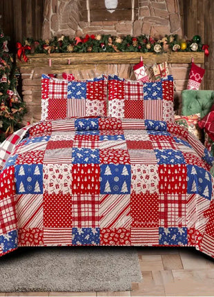 Celebration Cute Christmas Bed Quilt
