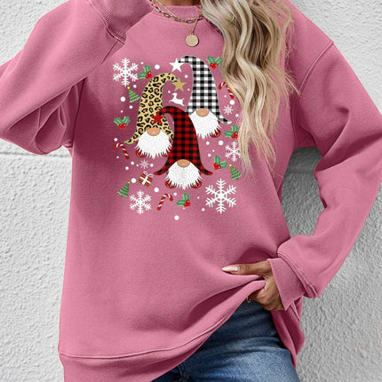 Faceless Gnomes Graphic Drop Shoulder Sweatshirt - MimiStylez