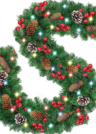 Christmas Decorated Garland Pre Lit