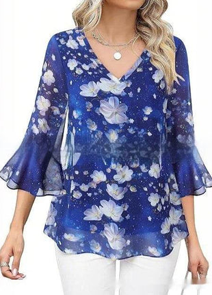 Women's Casual Top Pleated Sleeve - MimiStylez