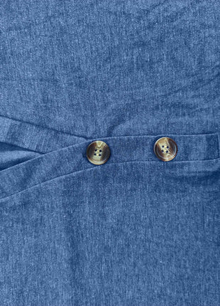 Full Size Notched Long Sleeve T-Shirt - MimiStylez