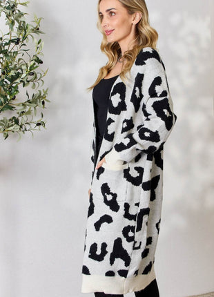 BiBi Leopard Open Front Cardigan - MimiStylez