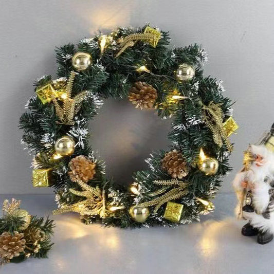Christmas Wreath Decoration With Lights