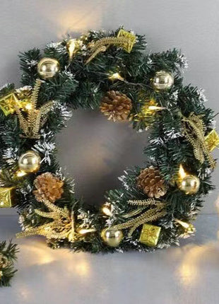 Christmas Wreath Decoration With Lights