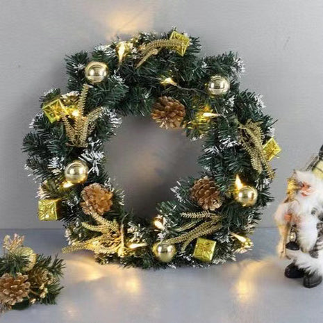Christmas Wreath Decoration With Lights