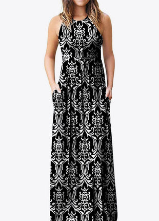 Empire Waist Sleeveless Dress with Pockets - MimiStylez