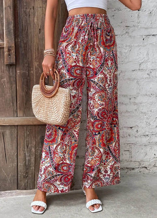 Printed Wide Leg Pants - MimiStylez